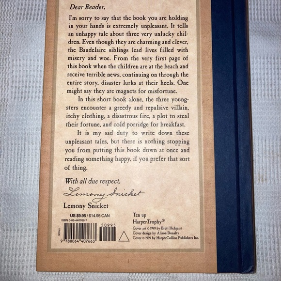 'A Series of Unfortunate Events' #1 Hard Cover Book - Picture 12 of 12